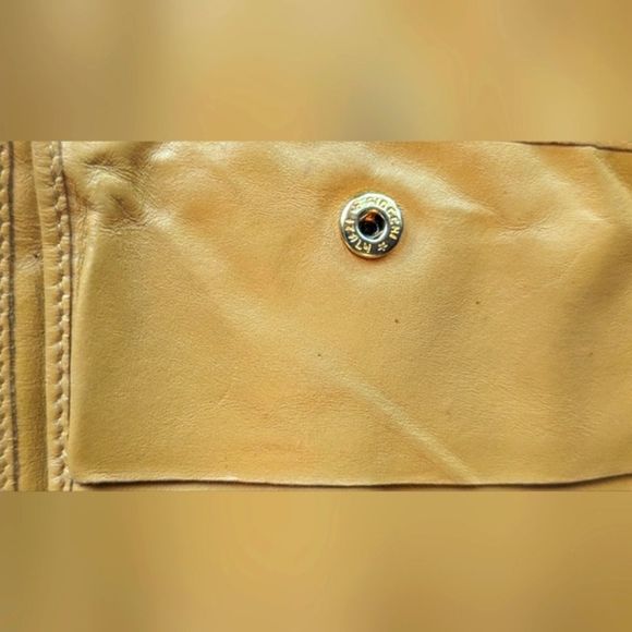 GUC brown/beige Vintage Celine Triomphe vintage compact tri fold macadam coated - Picture 2 of 9